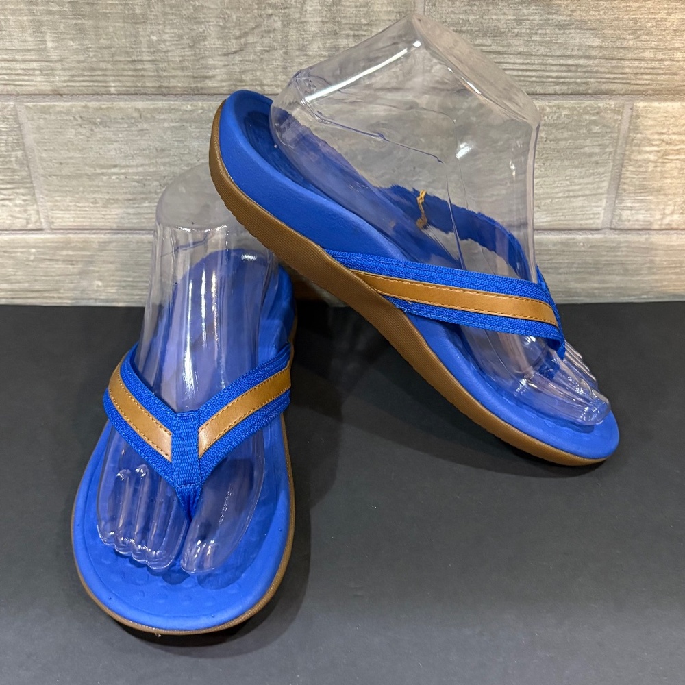 Orthoheel Tide Flip Flops Blue NWT Size 7‎